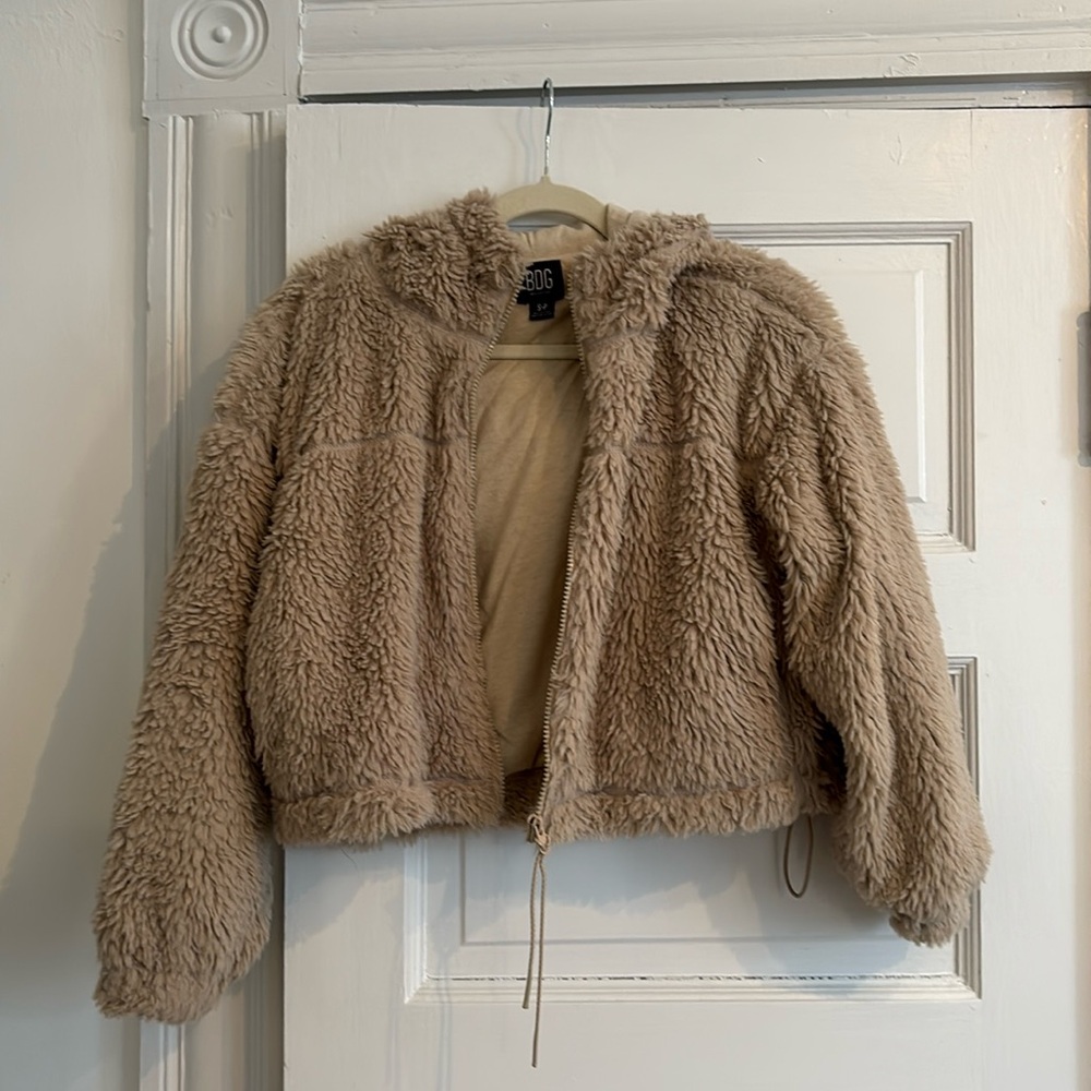 Urban Outfitters Fluffy Zip-up Jacket